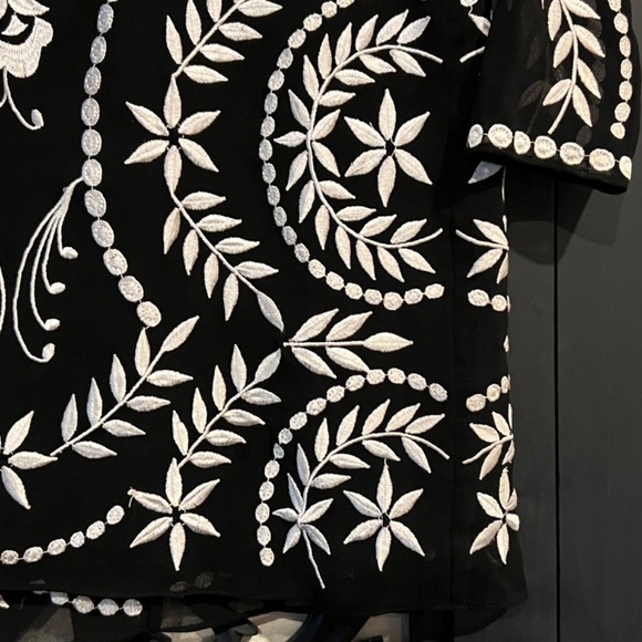 (Brand- Needle & Thread) Black and White Embroidered Formal Dress - Picture 3 of 5